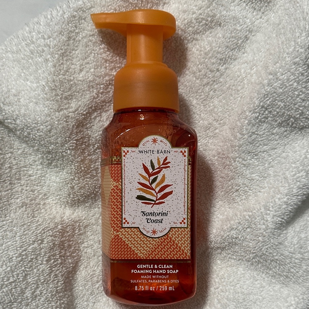 NEW! 🌞White Barn Santorini Coast Foaming Hand Soap - Vibrant Orange